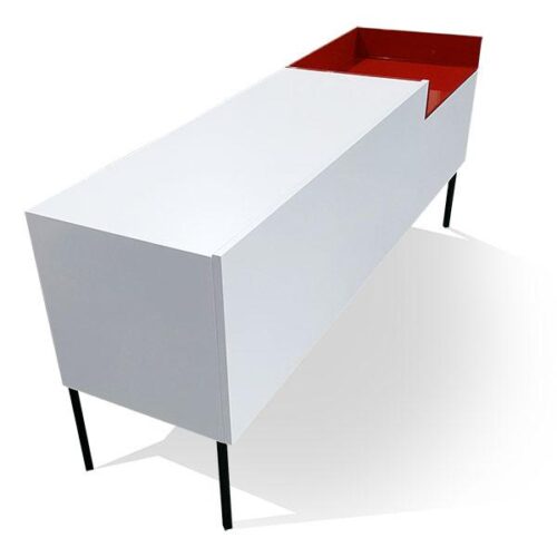 前衛紅白雙色餐櫃 前衛空間色彩藝術：圖片 2