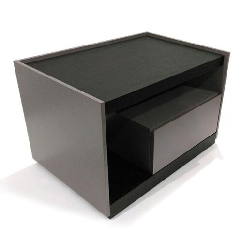 雙色幾何紫黑床頭櫃 為臥室注入機能美感：圖片 2