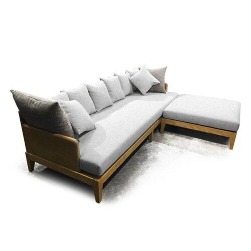 和風實木L型繃布沙發 溫暖日系與北歐混搭風：圖片 1