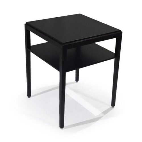 極簡黑雙層細腳茶几 極簡現代風格：圖片 2