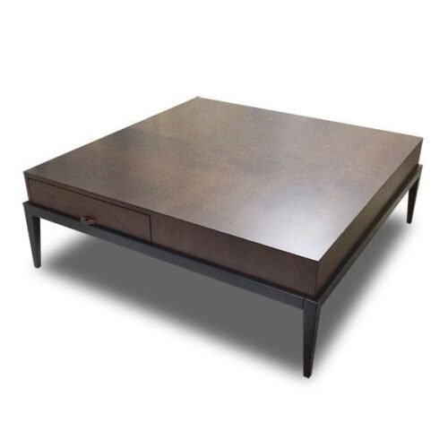 胡桃木紋黑鐵腳茶几 實用即美學：圖片 1