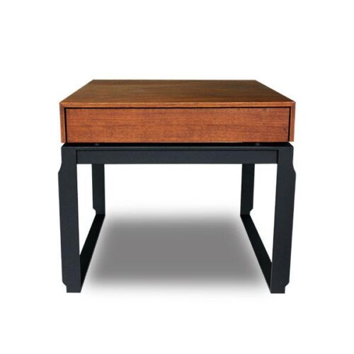 胡桃木黑鐵懸浮方几 懸浮視覺輕盈穩固：圖片 2