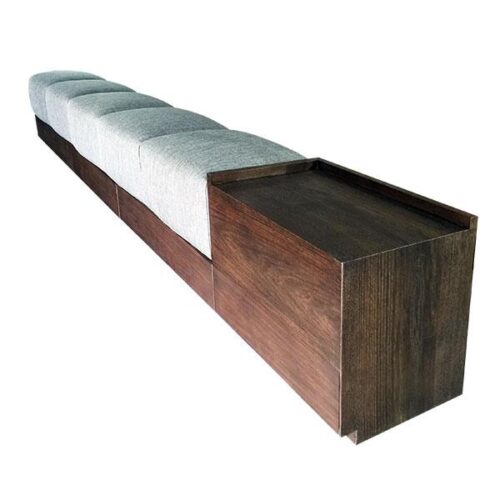 木紋帶几沙發長椅 視覺輕盈放大玄關空間：圖片 2