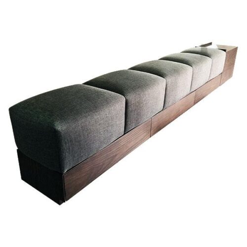 木紋帶几沙發長椅 視覺輕盈放大玄關空間：圖片 3