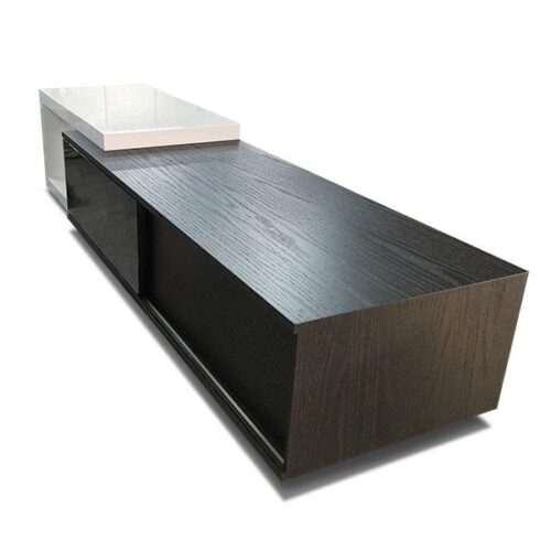 鋼烤白橡木紋電視櫃 沙發前的機能藝術：圖片 2