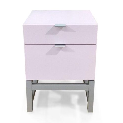 少女心粉色床頭櫃 方正設計甜美實用：圖片 1