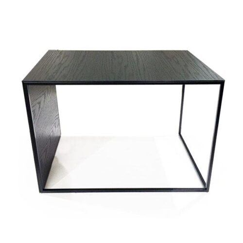 黑木檯面黑鐵框邊几 工業風居家風格：圖片 1