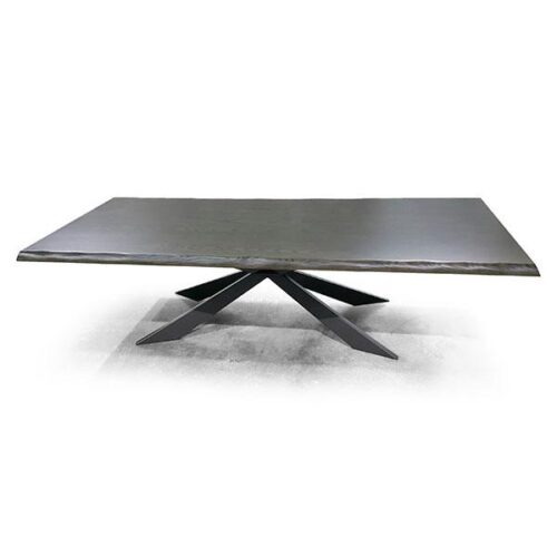 實木自然邊X腳座餐桌 空間粗獷藝術：圖片 1