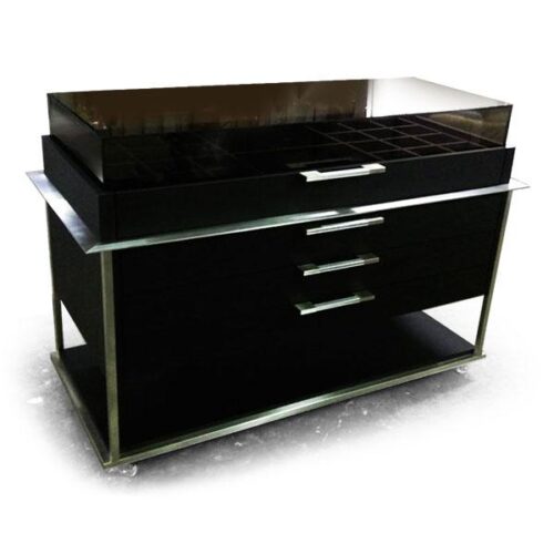 黑玻檯面飾品抽格展示櫃 飾品的專屬舞台：圖片 1