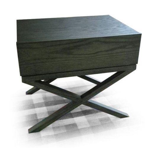 黑橡木紋X腳床頭櫃 美學平衡極簡風格：圖片 1