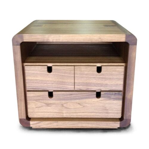 北歐胡桃實木床頭櫃 北歐美學高端耐用：圖片 1