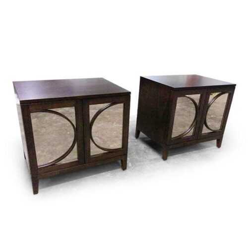 胡桃木鏡面床頭櫃 高端木紋質感：圖片 1