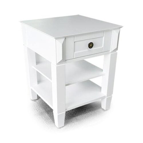 優雅白色三層式床頭櫃 細節決定品味：圖片 2