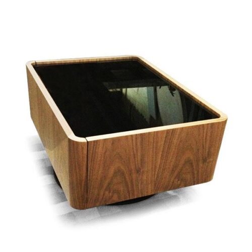 方形黑玻檯面床頭櫃 展現北歐工藝質感：圖片 2