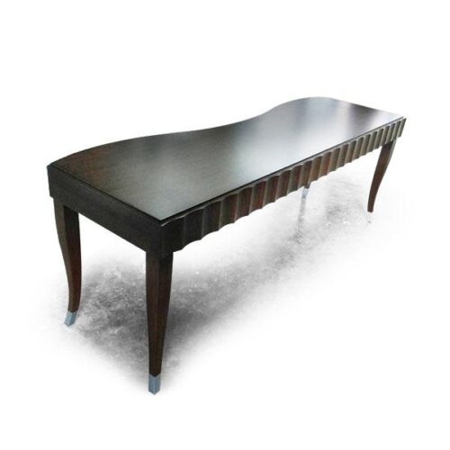 波浪胡桃木展示長桌 現代與古典低調奢華：圖片 2