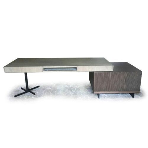 極簡雙色帶邊櫃書桌 品味從書桌開始：圖片 1