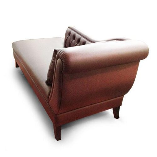 美式棕色皮革貴妃椅 舒適永恆優雅：圖片 2