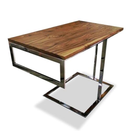 胡桃懸浮不銹鋼邊几 居家美學新高度：圖片 1