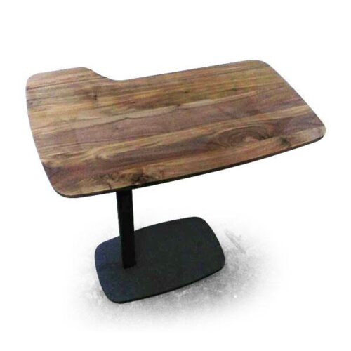 懸浮胡桃木紋沙發邊几 充滿設計靈感：圖片 1