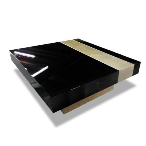 黑鋼烤金箔藝術茶几 奢華空間王者：圖片 1
