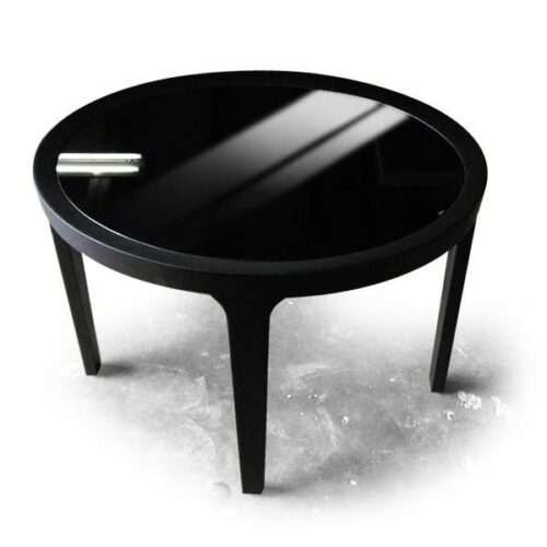 U腿黑鏡圓茶几 光影未來感：圖片 1