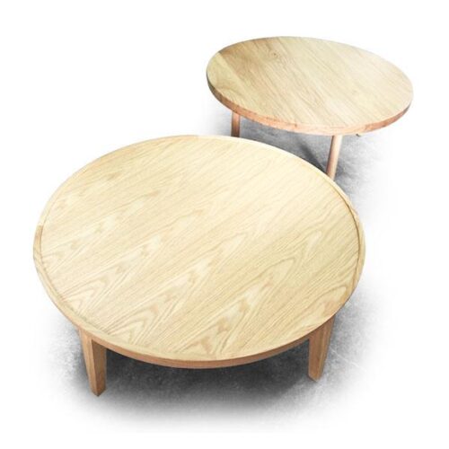 北歐橡木圓几組 自然溫潤經久耐看：圖片 2