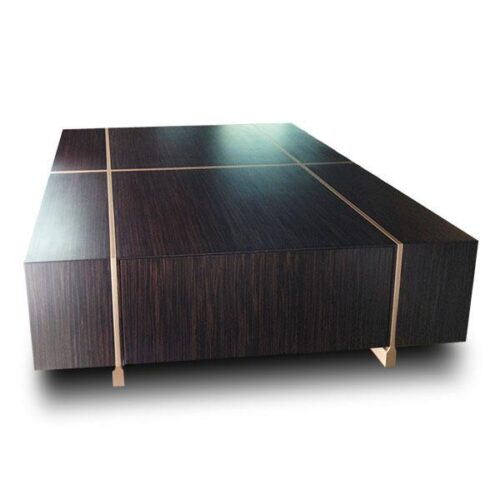 方木嵌金框架金屬茶几 奢華空間升級：圖片 1