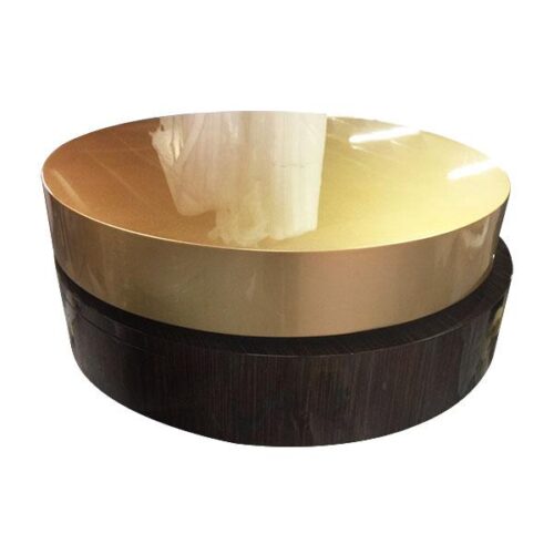 圓形鋼烤鏡面雙層茶几 空間華麗焦點：圖片 1