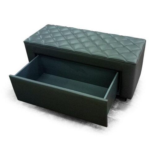 奢綠皮革儲物造型椅 空間優雅多用：圖片 3