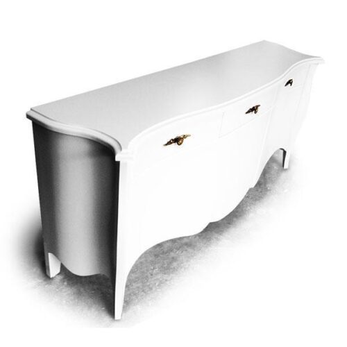 歐式白古典波浪邊櫃 復古貴氣收納：圖片 1