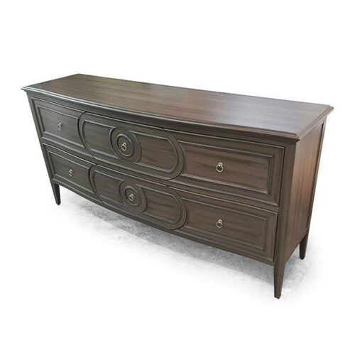 弧形浮雕木紋邊櫃 流暢復古美學：圖片 1