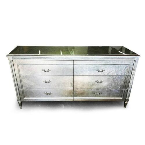 宮廷鏡面香檳銀箔邊櫃 宮廷藝術氣息：圖片 1