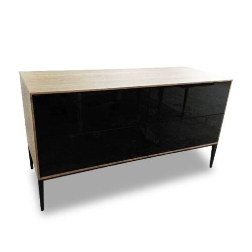 淺橡木黑鏡抽面邊櫃 時尚奢華入住：圖片 1