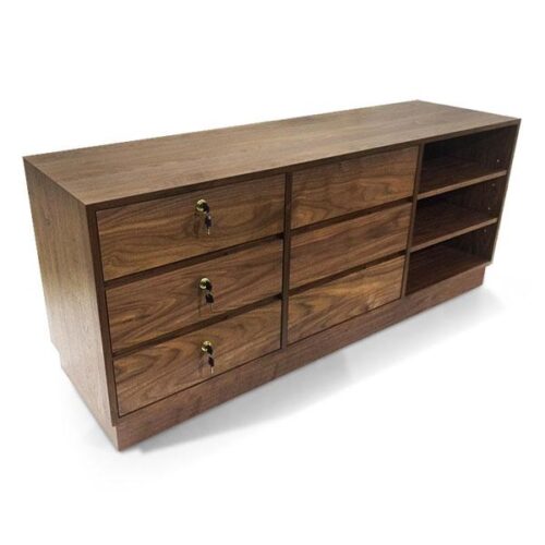 胡桃實木紋六抽邊櫃 深邃木紋綻放自然：圖片 2