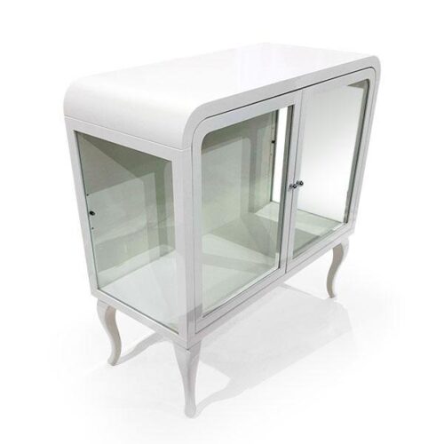 白色法式流線玻璃展示櫃 優雅入住你的家：圖片 1