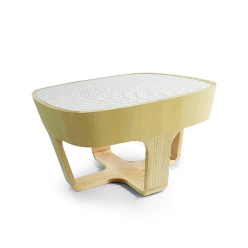 北歐淺木圓弧腳茶几 日常生活藝術家：圖片 1