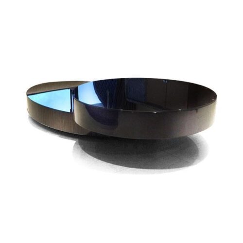 雙層雙色旋轉鋼烤茶几 奢華空間魔術：圖片 1