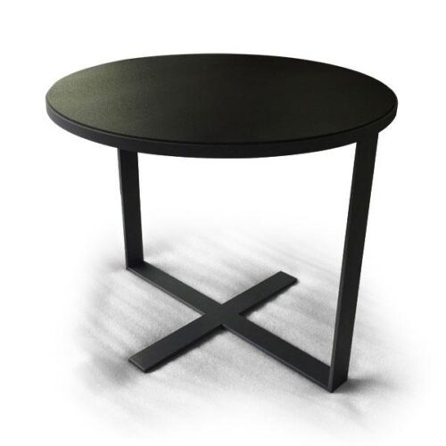 黑鐵腳圓形木紋茶几 工業空間靈魂：圖片 1