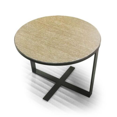 黑鐵腳圓形木紋茶几 工業空間靈魂：圖片 4