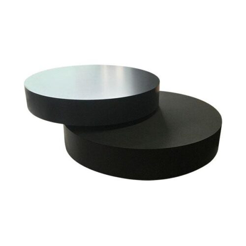 雙色圓形雙層旋轉茶几 極簡美學新定義：圖片 1