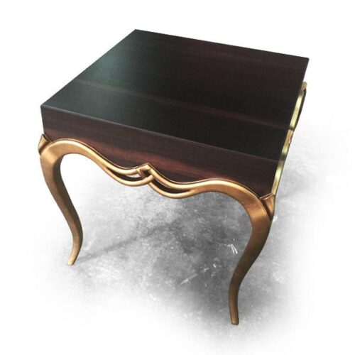 胡桃檯面古典金腳邊几 空間華麗點綴：圖片 2