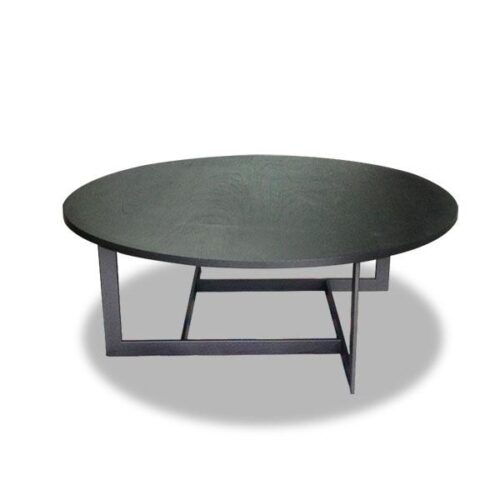 工業黑鐵腳圓形茶几 簡約大器工業風：圖片 1