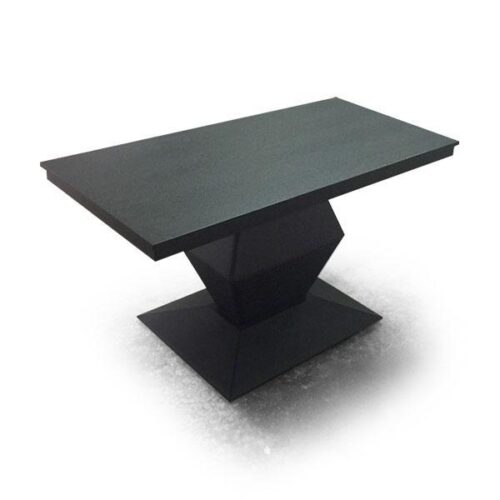 黑橡幾何雕塑長餐桌 空間藝術家：圖片 1