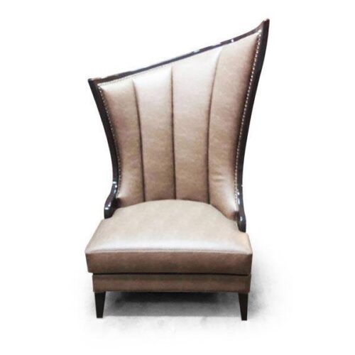 帆型繃皮銅釘單椅 尊貴藝術氣派：圖片 1