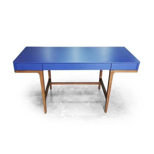 蔚藍檯面胡桃腳書桌 升級北歐時尚：圖片 1