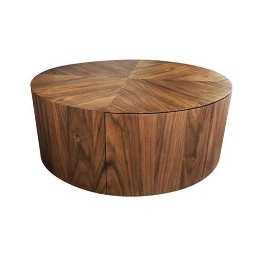 圓形胡桃十字拼茶几 空間美學升級：圖片 1