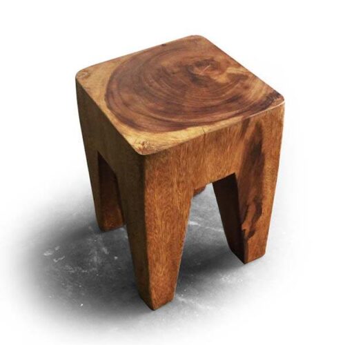 原木多功能造型方凳 自然野性美：圖片 1