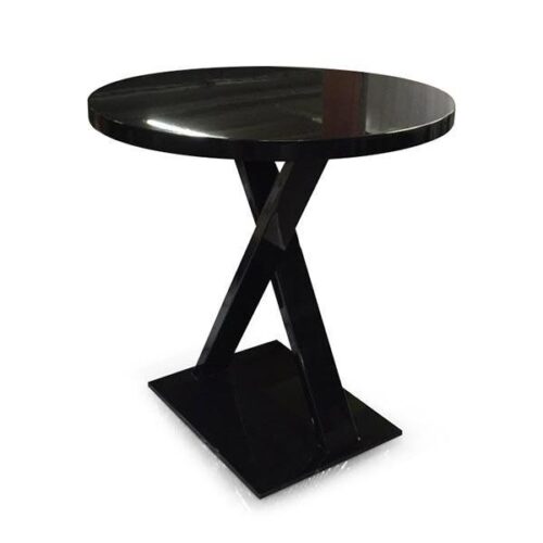 黑色圓鏡面X腳茶几 極簡美學代表：圖片 1