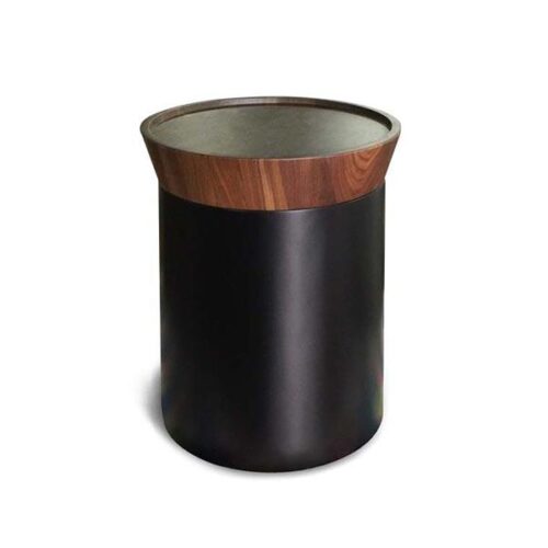 胡桃托盤黑柱圓几 奢對比美學：圖片 1