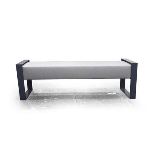 黑鐵框腳皮革座墊長椅 舒適完美入座：圖片 1